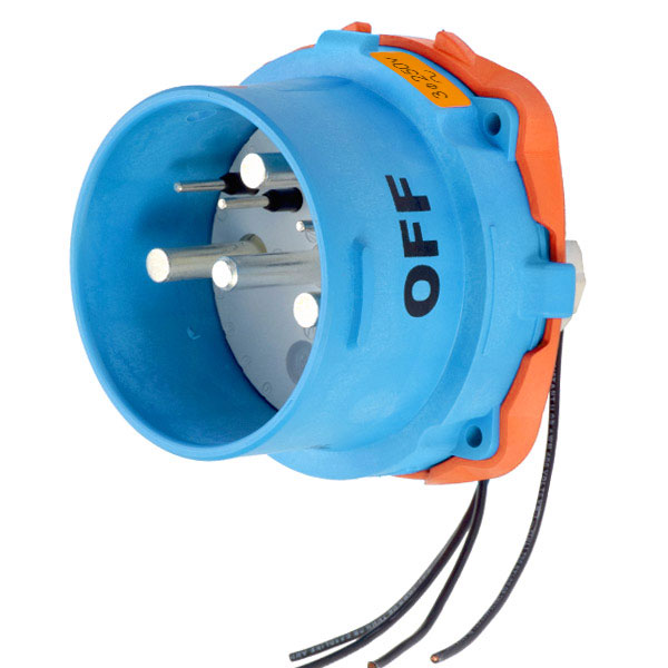 33-98073-264 - DS100 INLET POLY BLUE SIZE 5 TYPE 4X 3P+G 100A 250 VAC 60 Hz +4 AUX